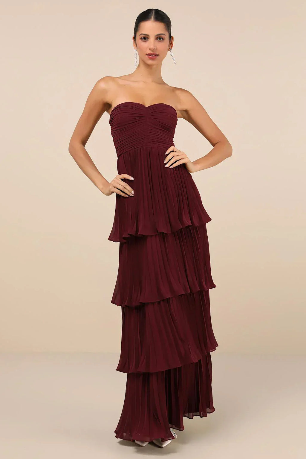 Belae | Elegante dames strapless maxi jurk – Formele avondjurk