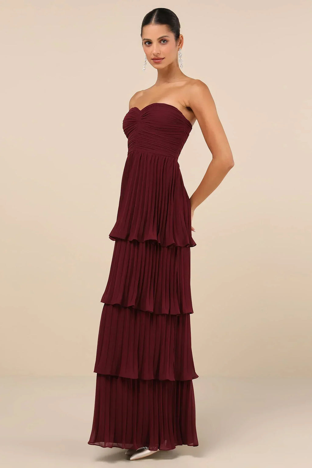 Belae | Elegante dames strapless maxi jurk – Formele avondjurk