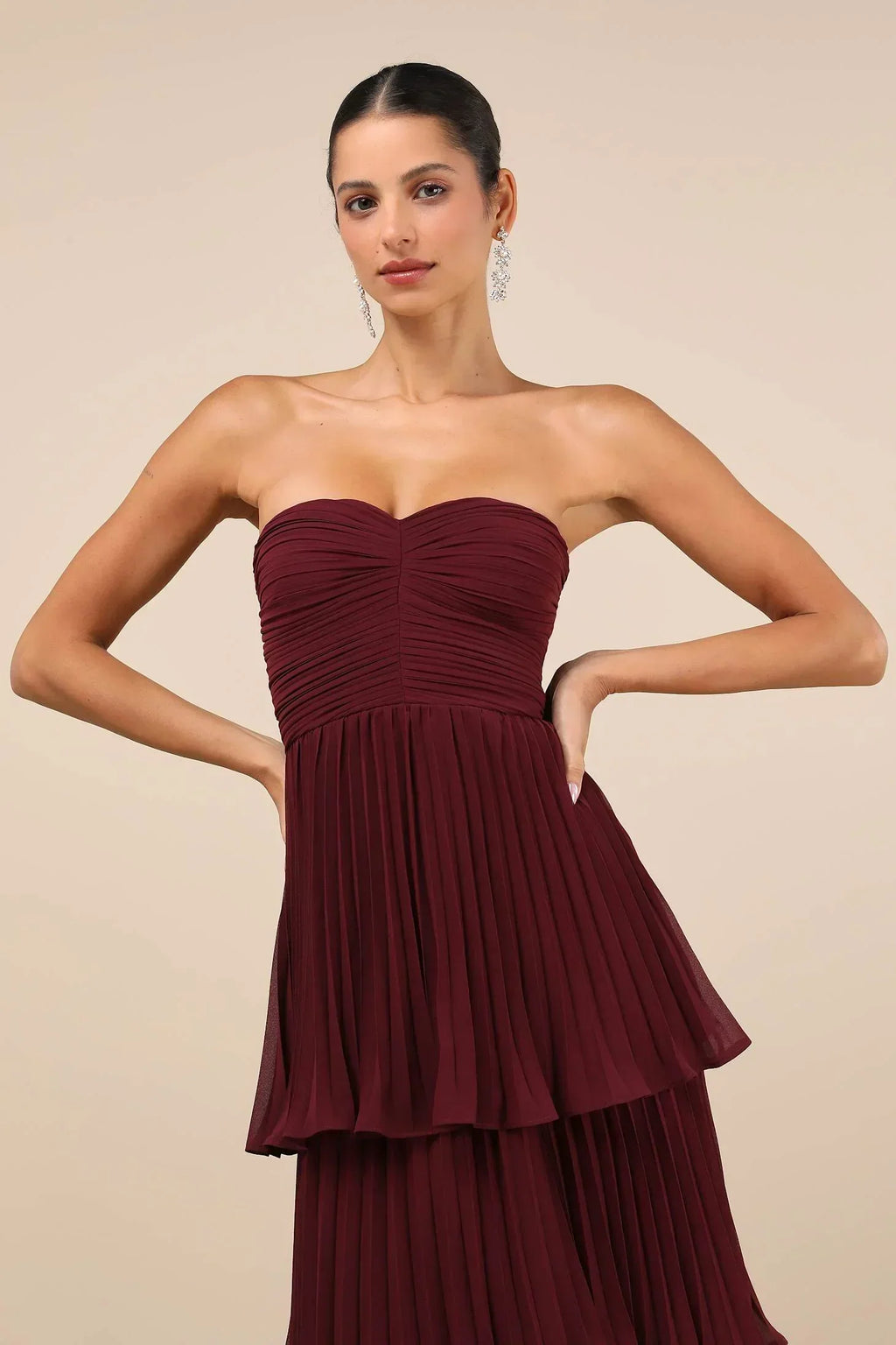 Belae | Elegante dames strapless maxi jurk – Formele avondjurk