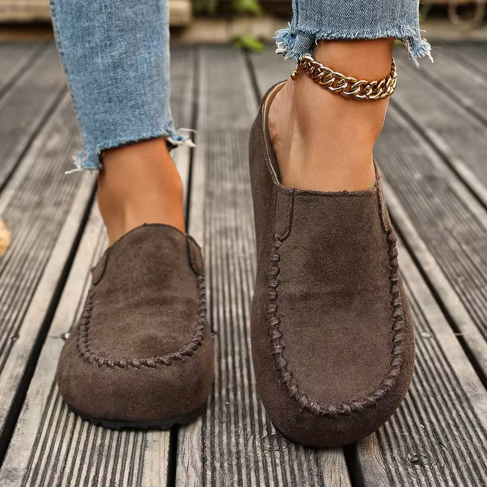 Vaelyra | Vintage comfortabele instapsandalen van leer voor dames