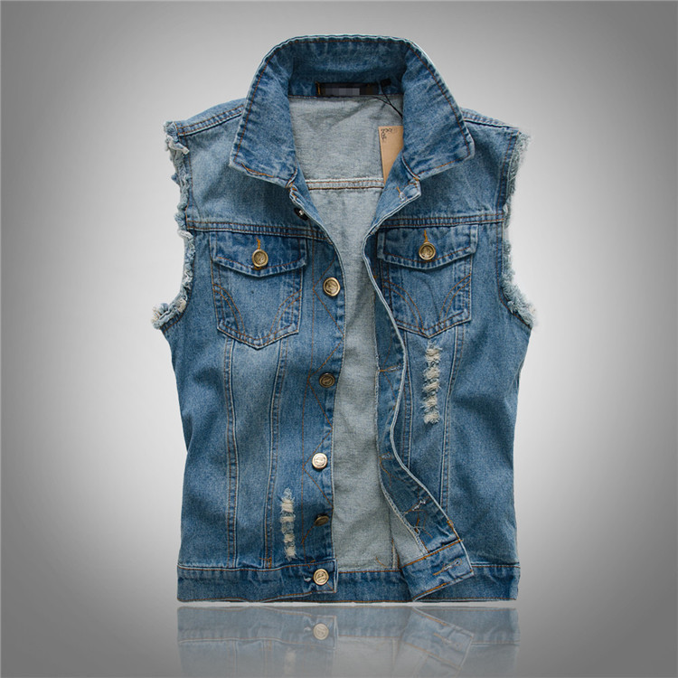 Veyric | Gilet en jean délavé pour homme – sans manches, style streetwear décontracté, veste légère et élégante