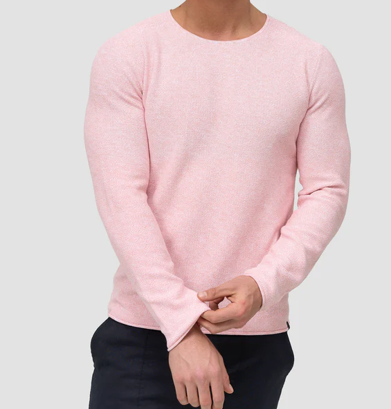 Lorvric | Pull classique à col rond pour homme – Pull léger et respirant en maille, haut décontracté