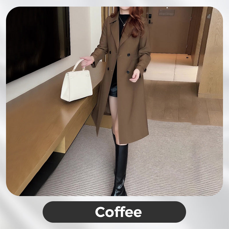 Ailra | Trench-coat élégant et chaud pour femme – avec doublure douce, manteau d'hiver
