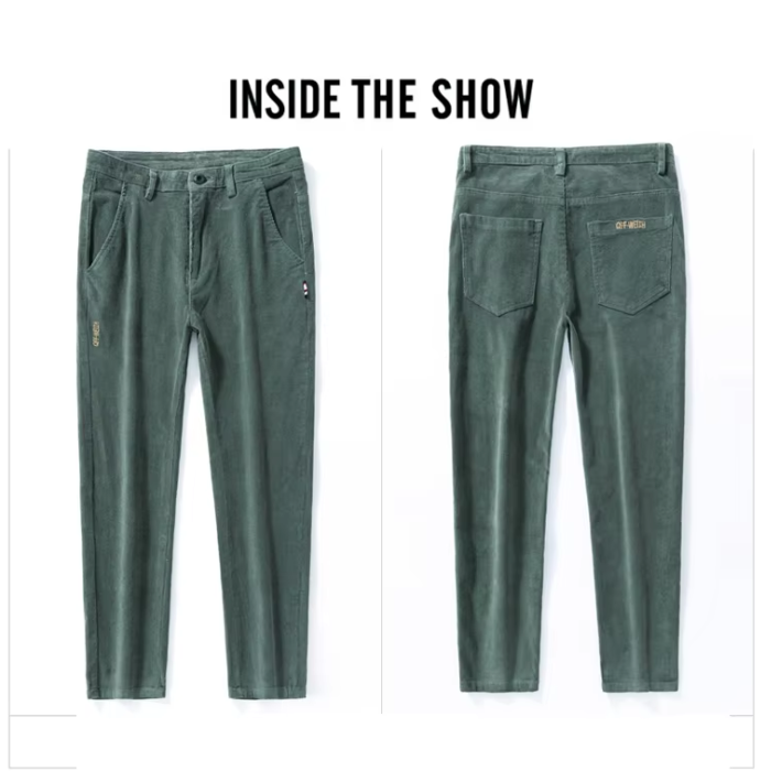 Cirel | Pantalon homme en velours côtelé chaud avec doublure polaire - Pantalon d'hiver décontracté, doux et confortable
