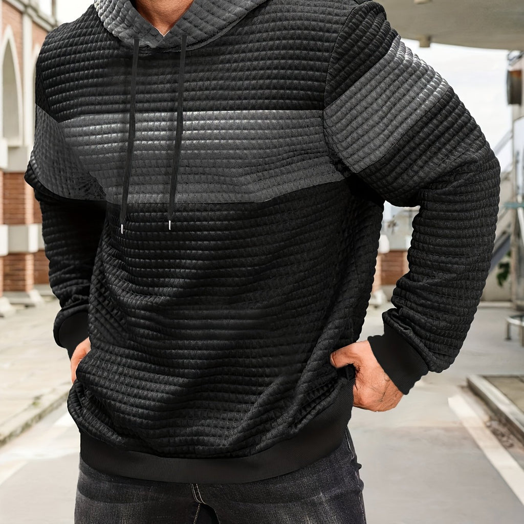 Sylas | Heren hoodiesweater met kleurblokken, casual pullover, trendy streetwear
