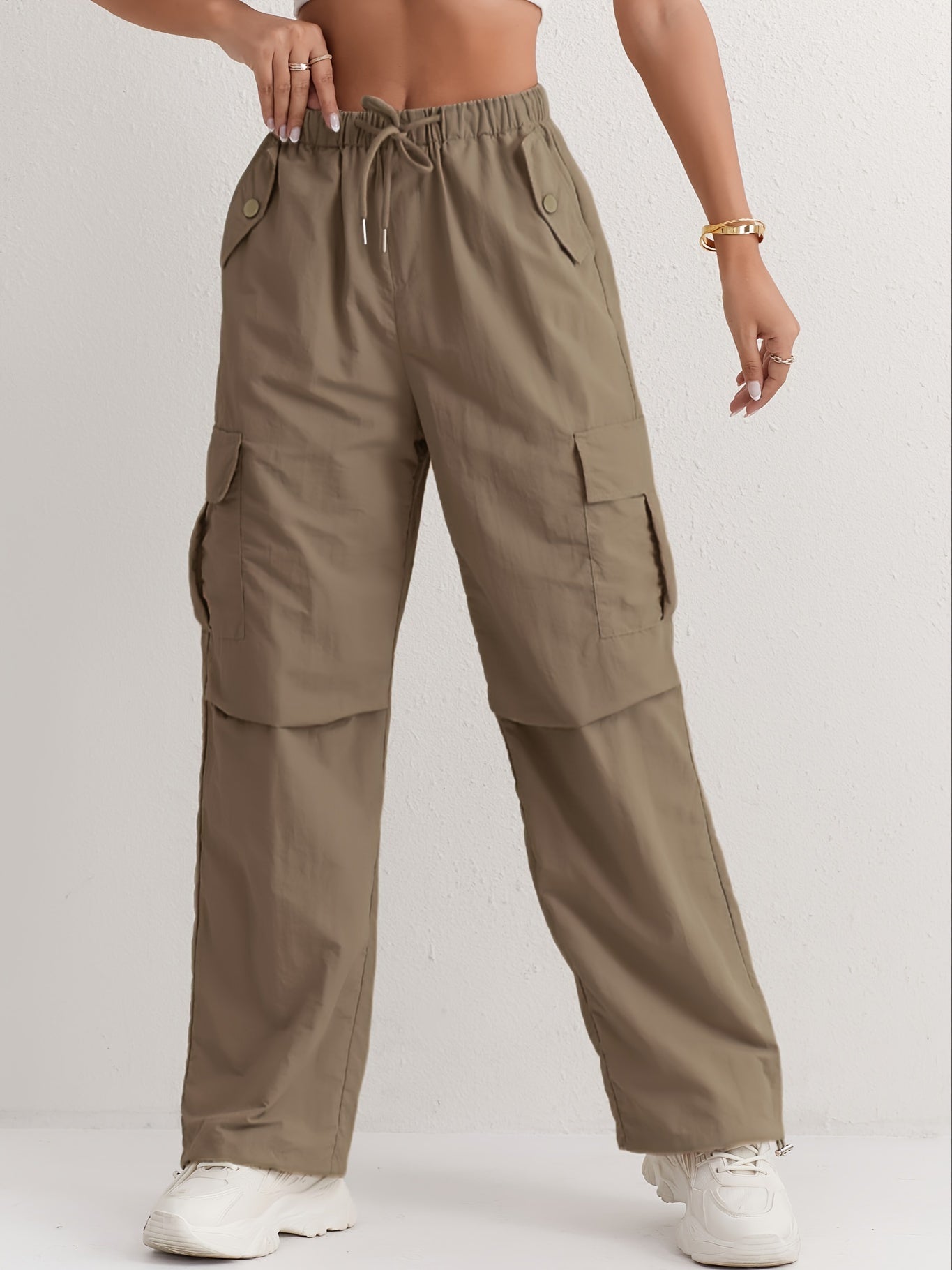 Rivelia | Roze cargobroek voor dames comfortabele casual streetwear utility broek