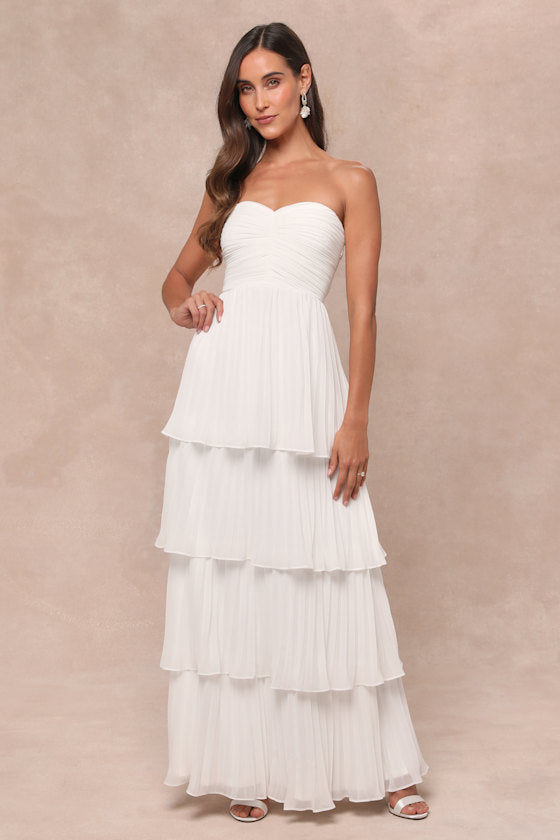 Belae | Elegante dames strapless maxi jurk – Formele avondjurk