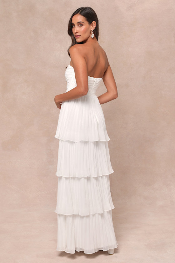 Belae | Elegante dames strapless maxi jurk – Formele avondjurk