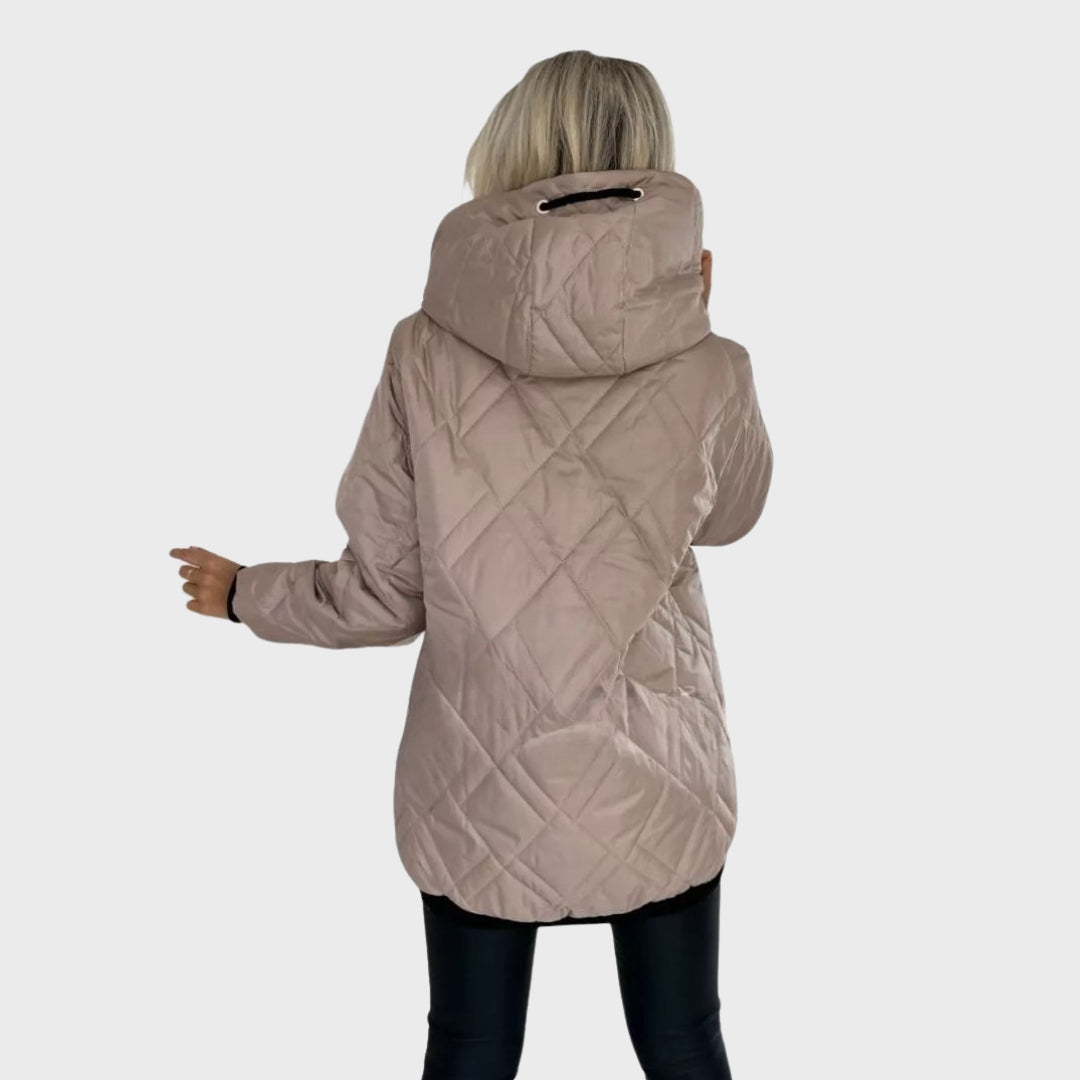 Glyra | Warmer Damenparka – Winterjacke mit Kapuze, gefüttert und bequem