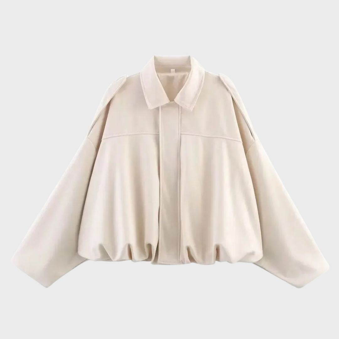 Aeloria | Oversized leren jas van suède voor dames