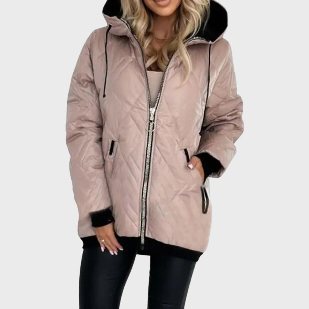 Glyra | Warmer Damenparka – Winterjacke mit Kapuze, gefüttert und bequem