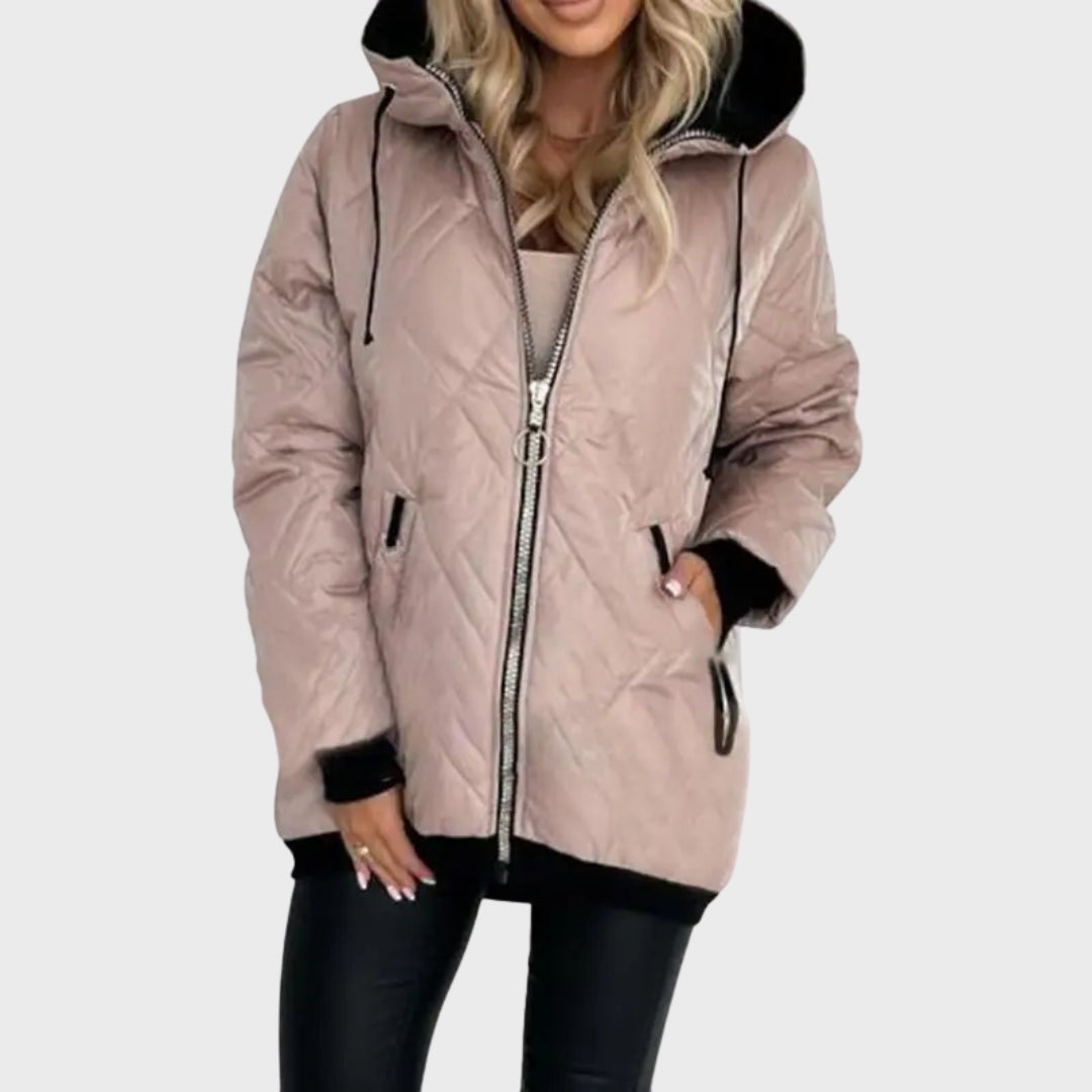Glyra | Warmer Damenparka – Winterjacke mit Kapuze, gefüttert und bequem