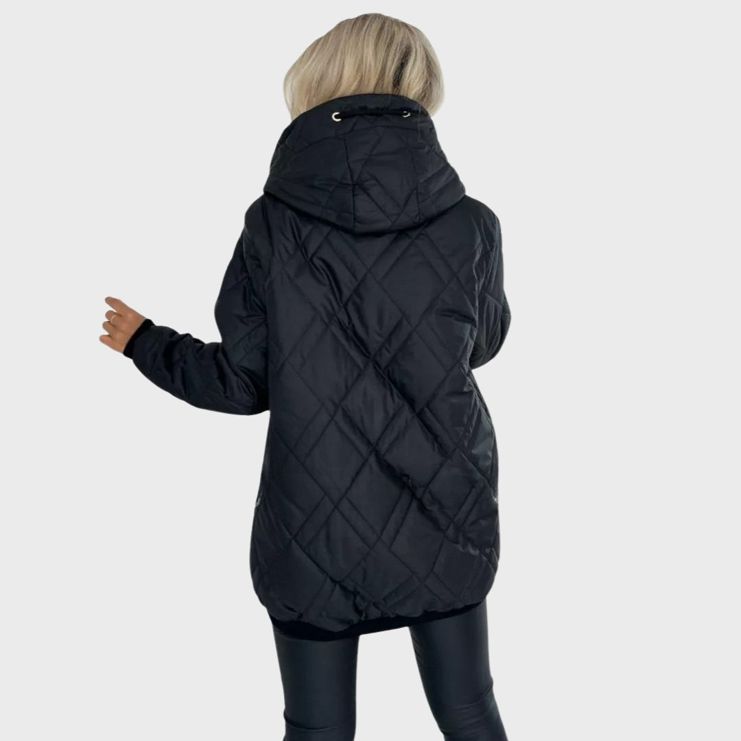 Glyra | Warmer Damenparka – Winterjacke mit Kapuze, gefüttert und bequem