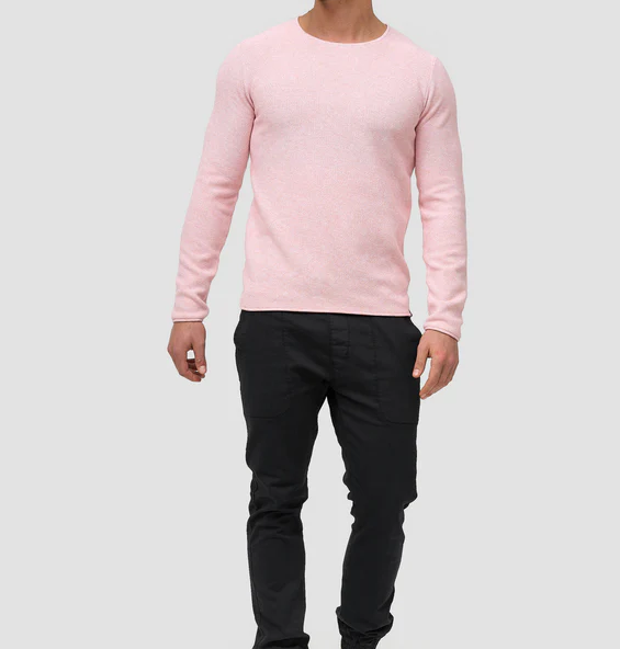 Lorvric | Pull classique à col rond pour homme – Pull léger et respirant en maille, haut décontracté