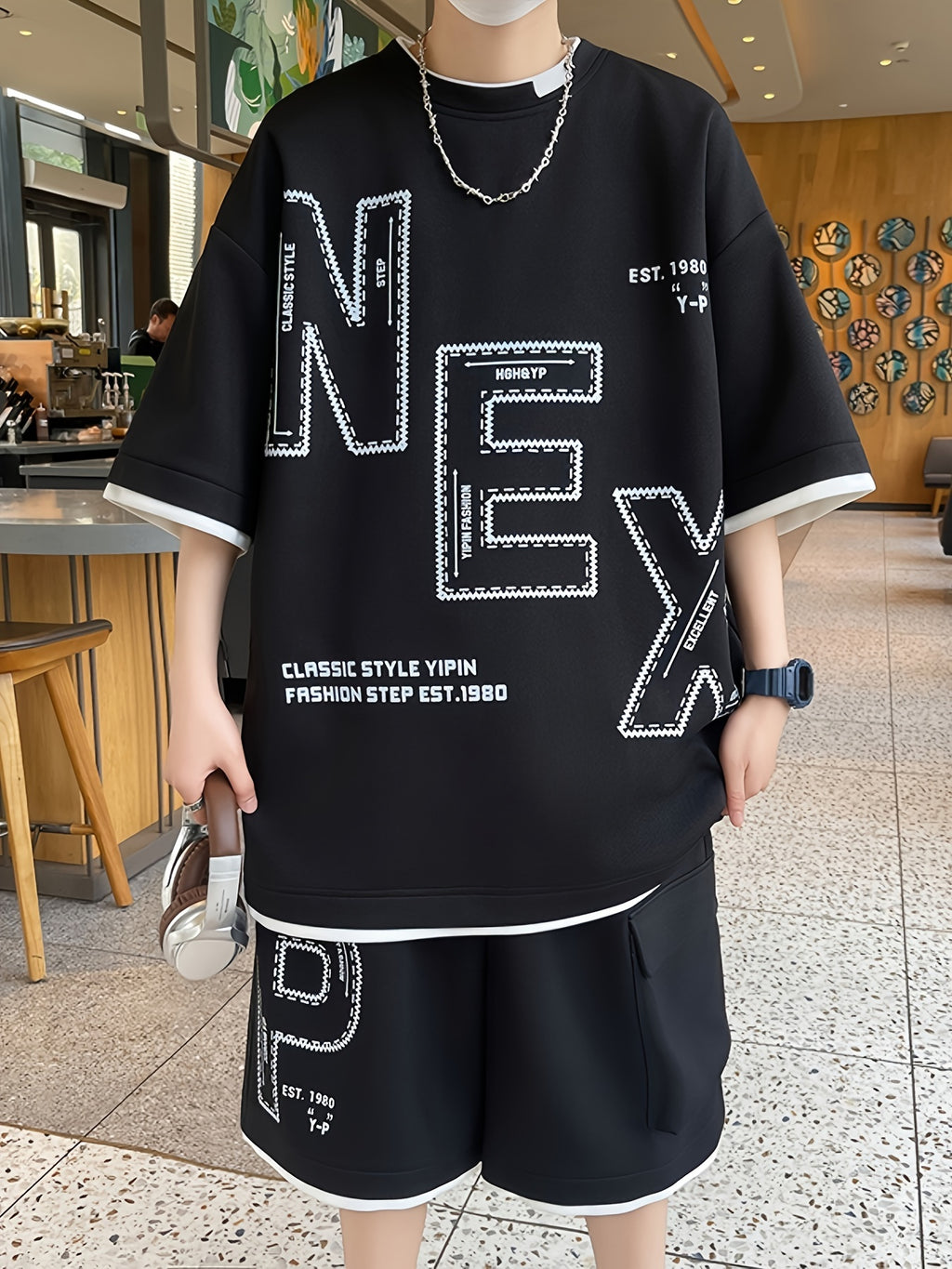 Nestor | Sportieve set voor heren: zomerse outfit met T-shirt en korte broek