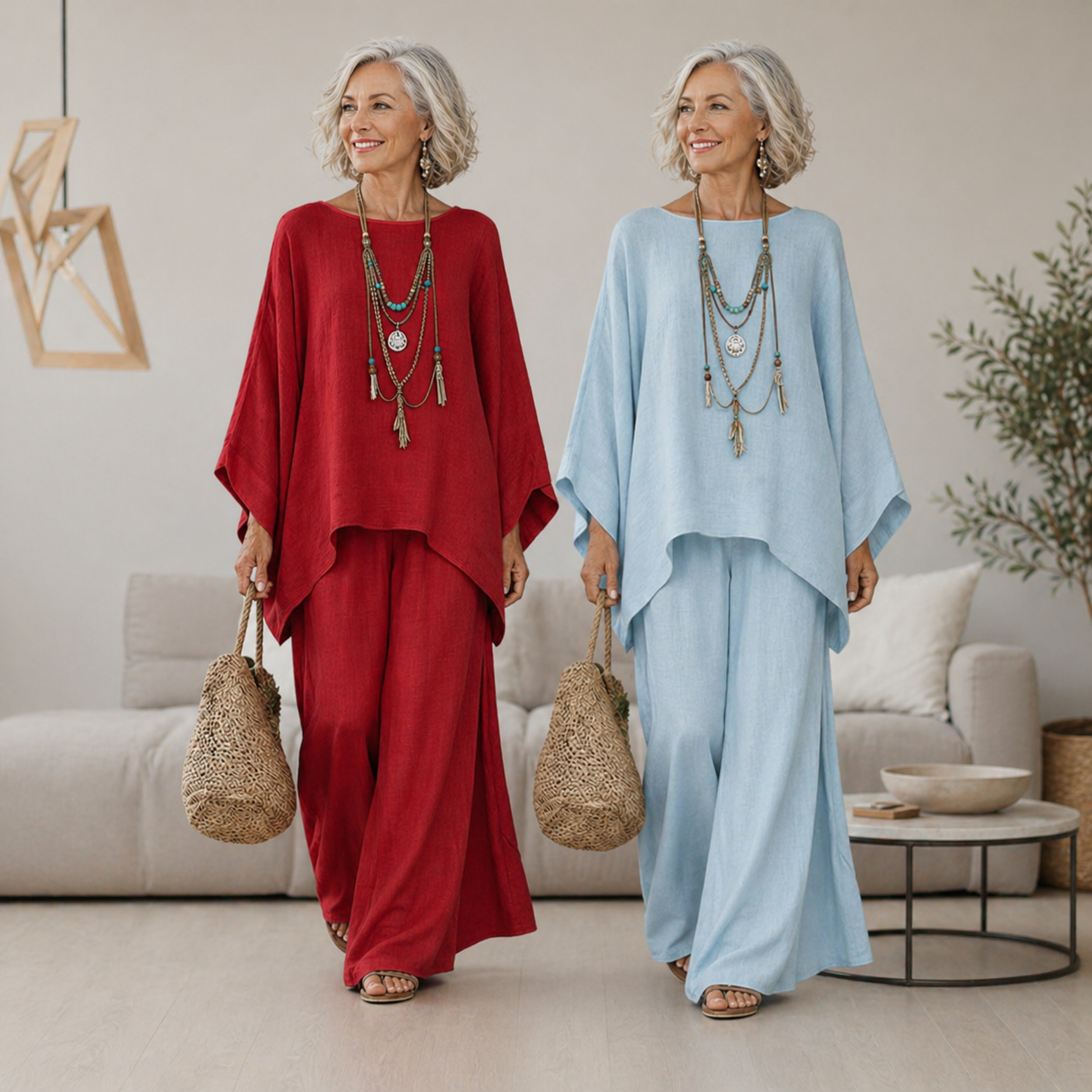 Pavia | Casual, soepelvallende set – tweedelige bijpassende outfit voor dames