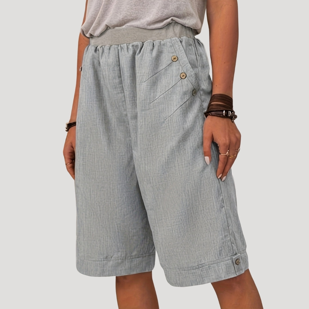 Ilyssa | Bermudashorts voor dames, knielengte – Zomerse casual shorts met relaxte pasvorm