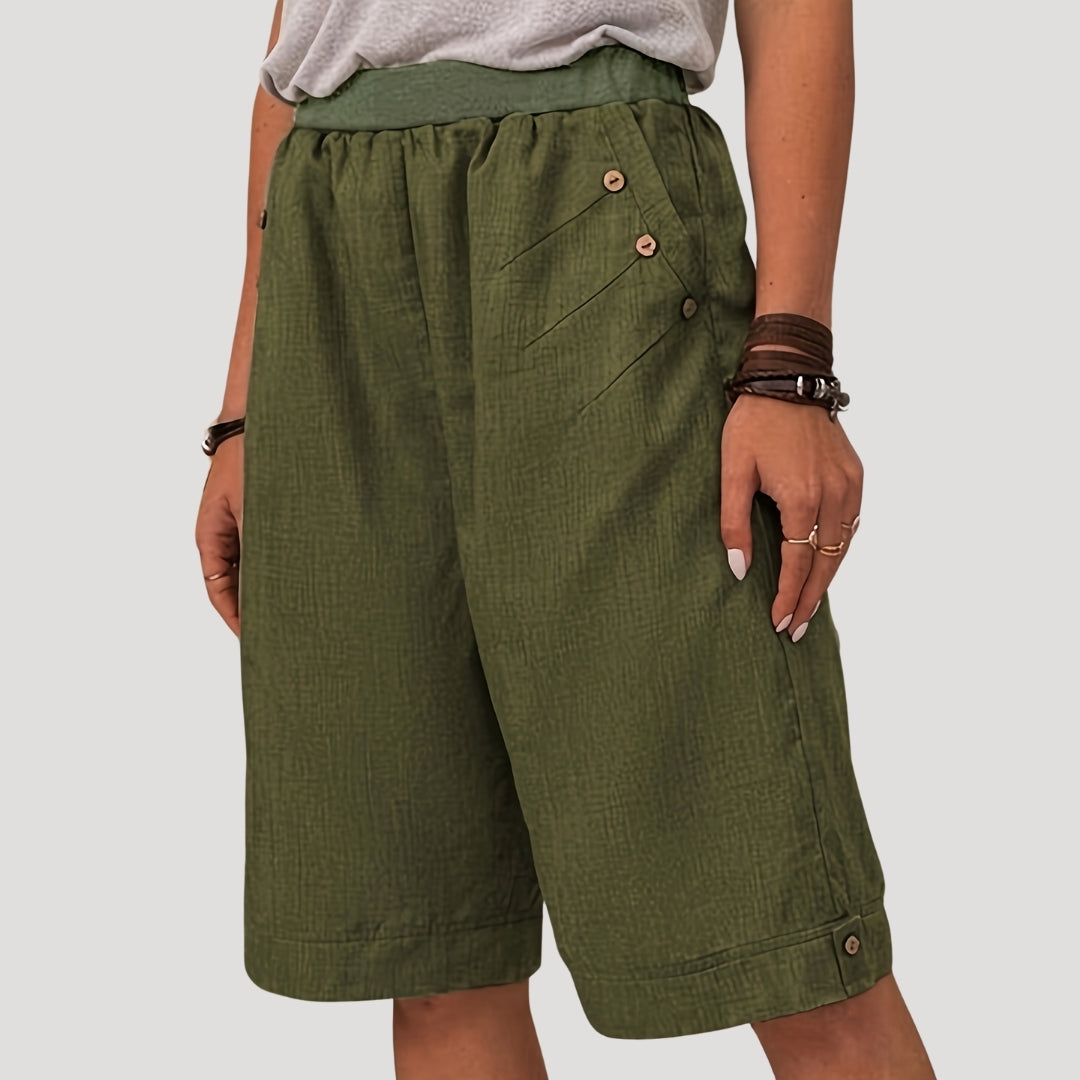 Ilyssa | Bermudashorts voor dames, knielengte – Zomerse casual shorts met relaxte pasvorm