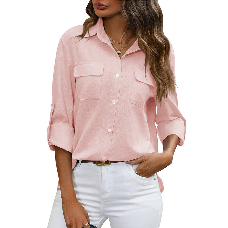 Violette | Damesblouse met zakken – Chique, comfortabele top voor dagelijks gebruik