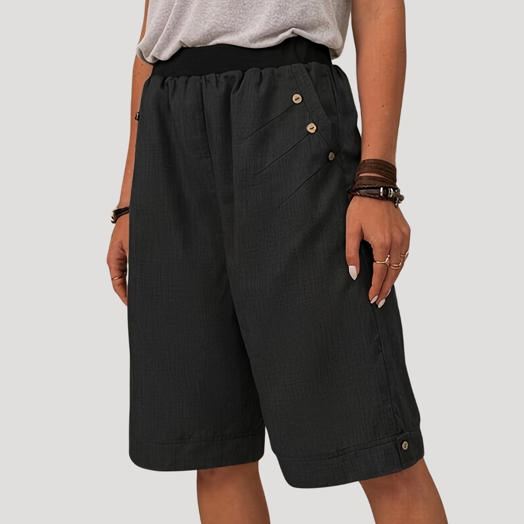 Ilyssa | Bermudashorts voor dames, knielengte – Zomerse casual shorts met relaxte pasvorm
