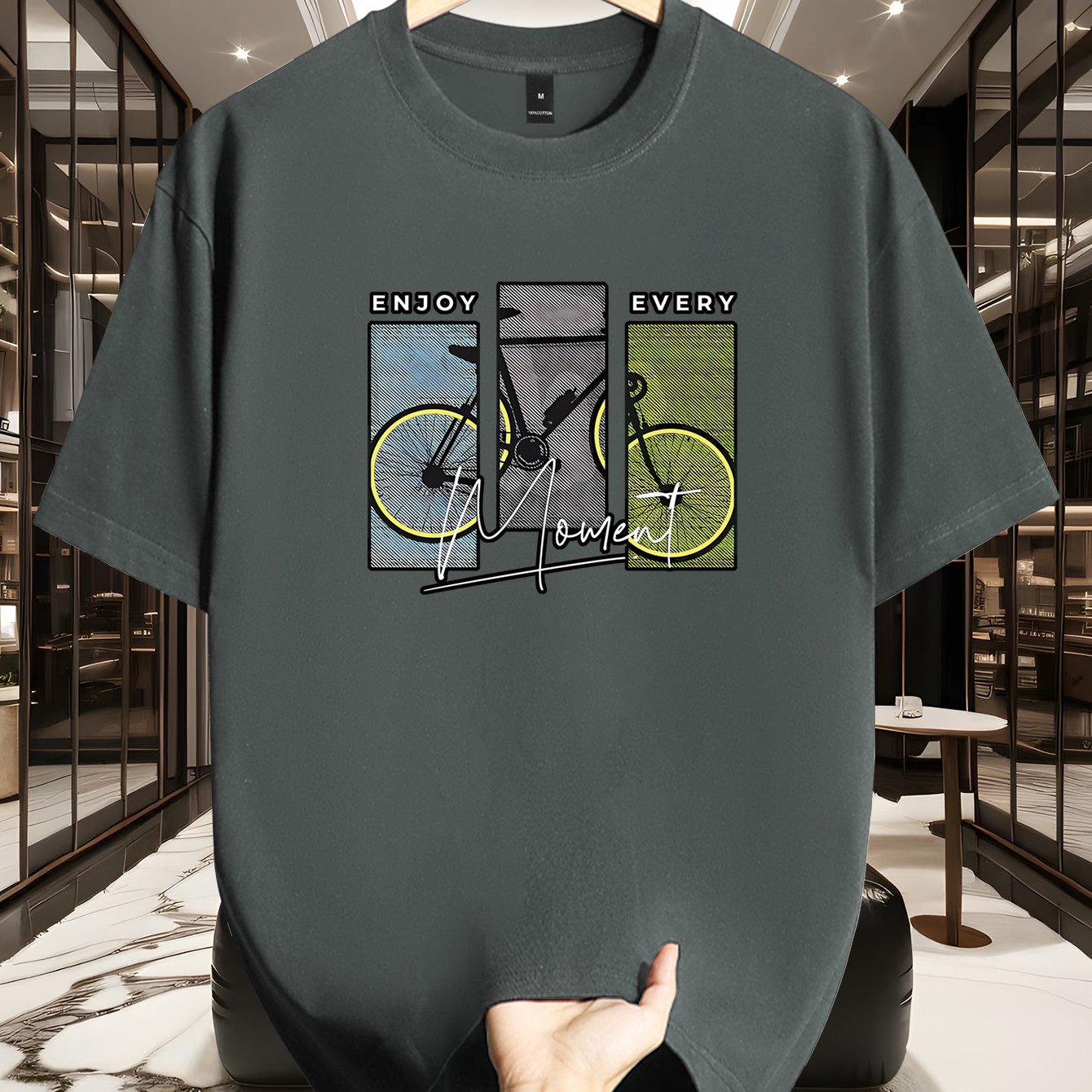 Teyron | Heren Zwaar Katoenen T-shirt 200g – Korte Mouwen, Ronde Hals, Regular Fit