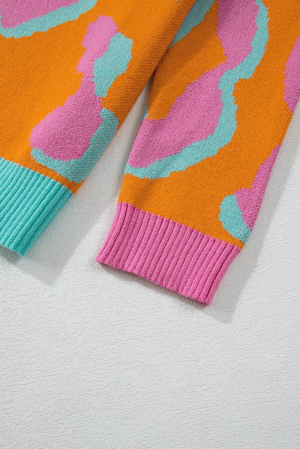 Brynoria | Pull colorblock en maille - Pull à col rond, ourlet côtelé et manches longues