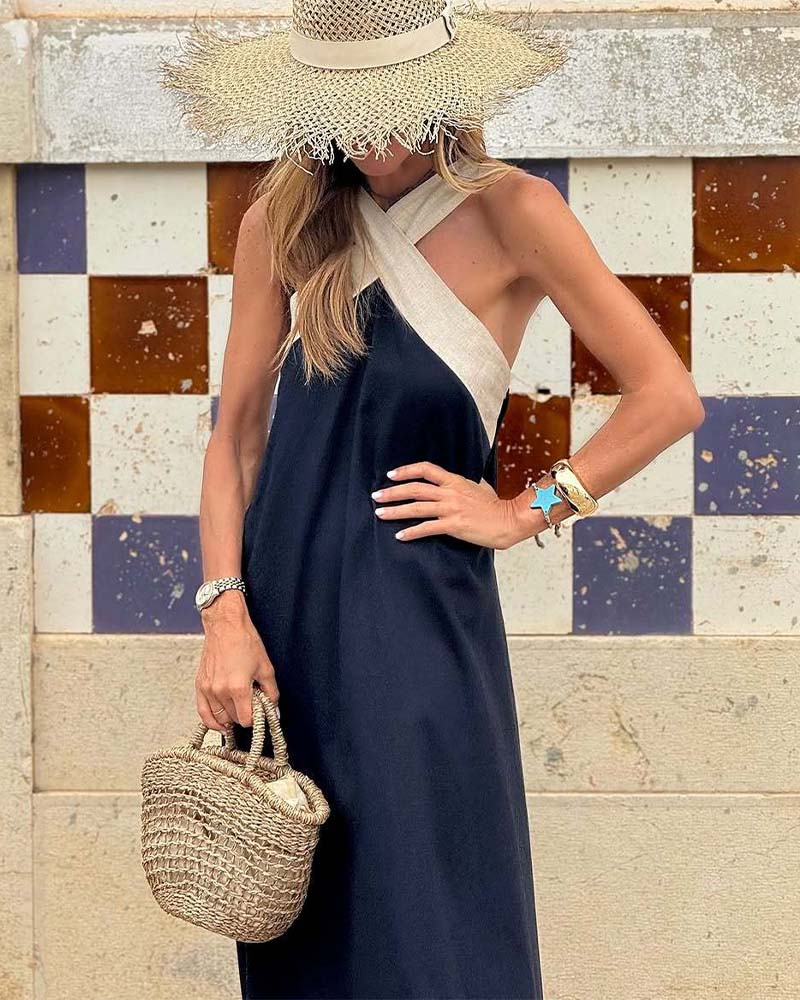 Zephyria | Mouwloze halterjurk voor dames – luchtige zomerse midi-outfit