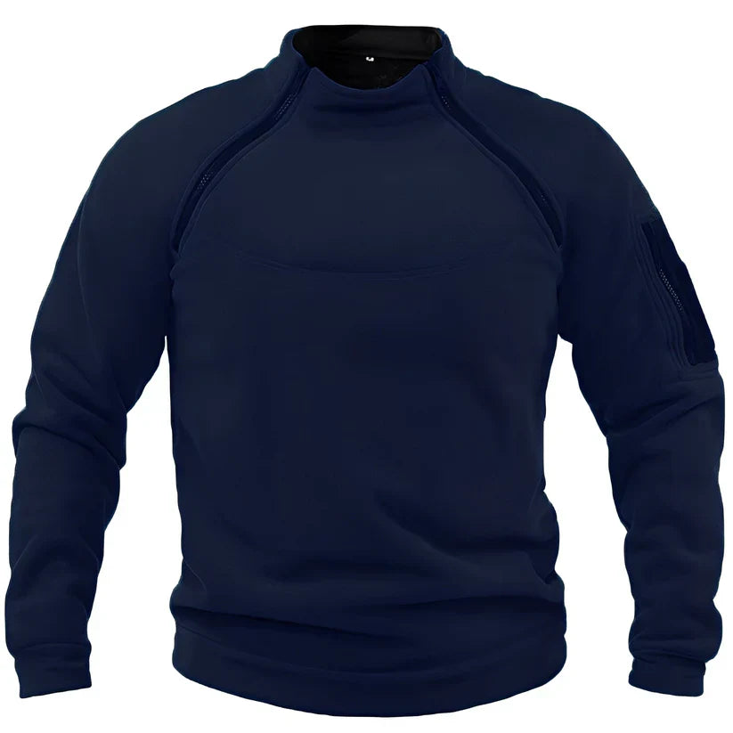 Jorven | Fleece trui voor heren – Comfortabele warme outdoor trui, thermische laag