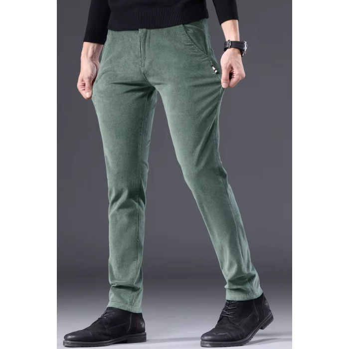 Cirel | Pantalon homme en velours côtelé chaud avec doublure polaire - Pantalon d'hiver décontracté, doux et confortable