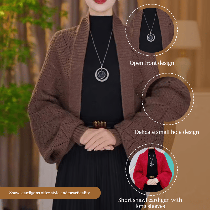 Delyss | Strickcardigan mit Lochmuster für Damen – Leichter und stylischer Pullover