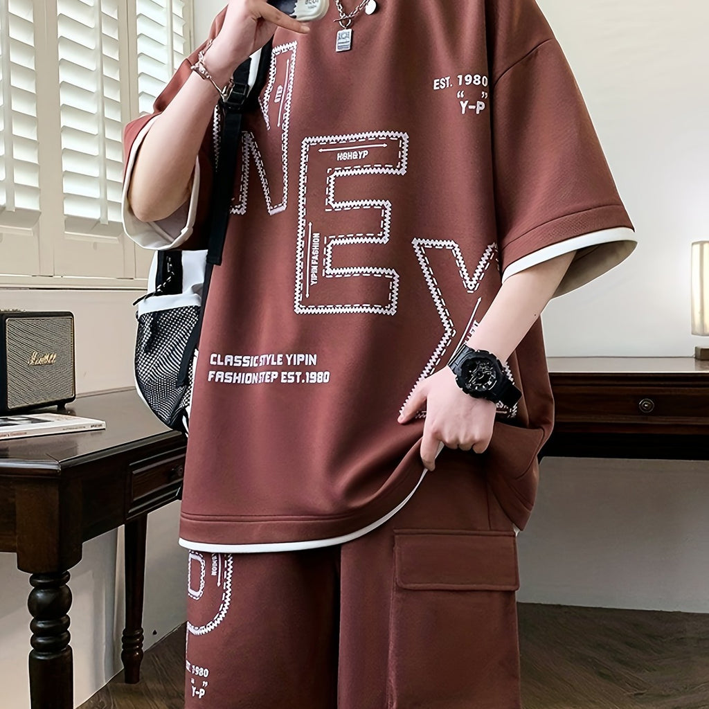 Nestor | Sportieve set voor heren: zomerse outfit met T-shirt en korte broek