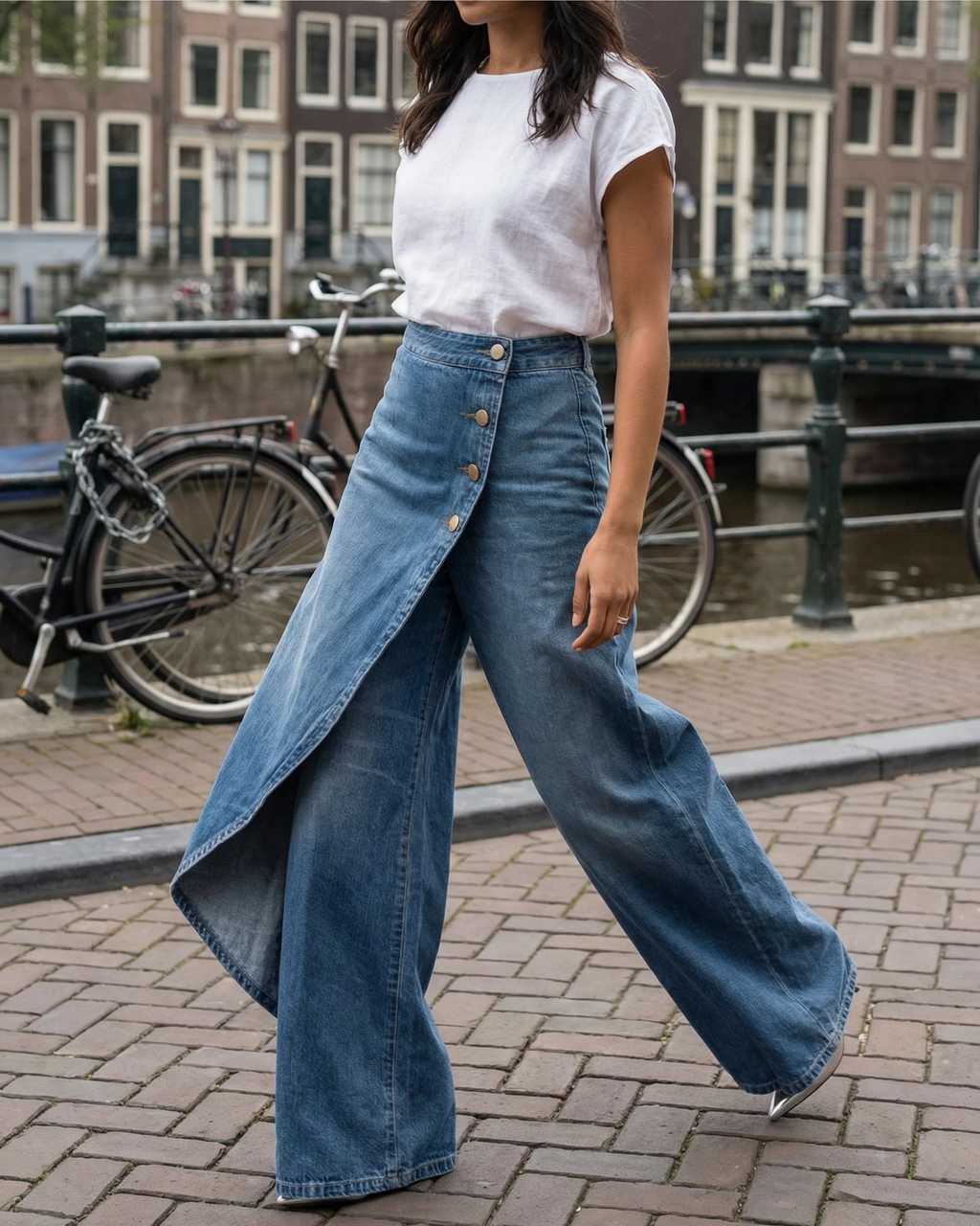 Cirelle | Flow-Wrap Broek – Dames High-Waist Wijde Broek