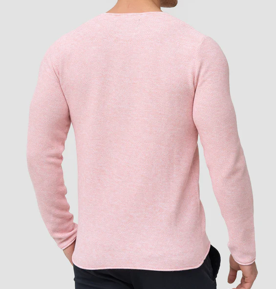 Lorvric | Pull classique à col rond pour homme – Pull léger et respirant en maille, haut décontracté