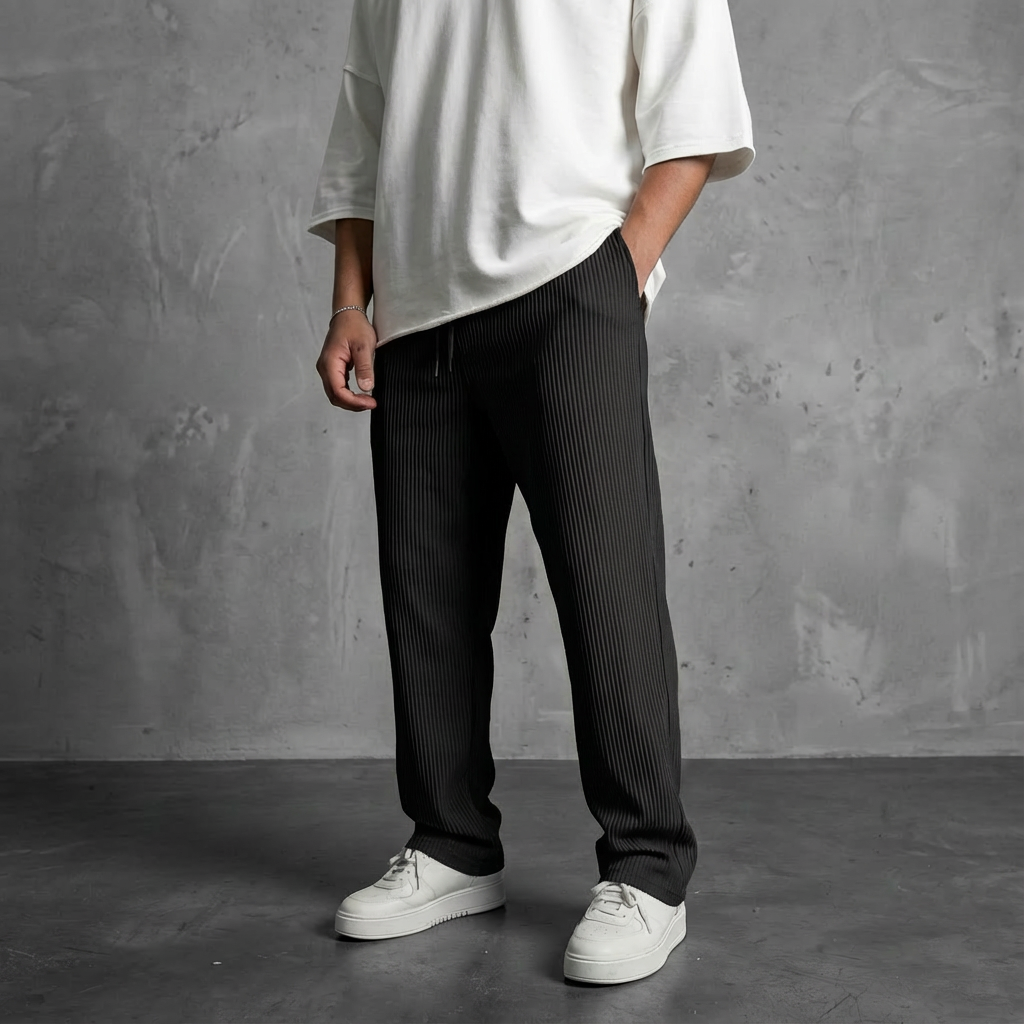 Uthman | Casual corduroy broek voor heren – Loszittende broek, relaxte casual streetwear