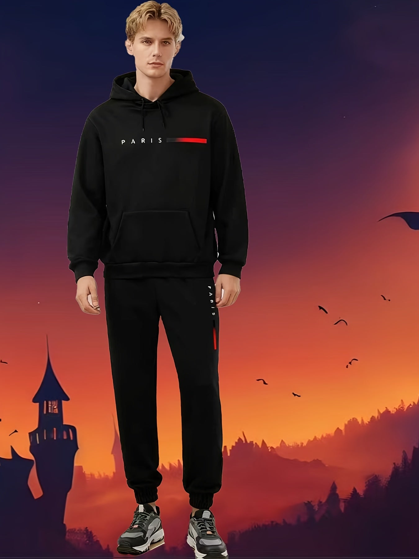 Brice | Herren 2-teiliges Hoodie- und Jogginghosen-Set – Lässige Sportbekleidung, Jogginganzug aus Stretchmaterial