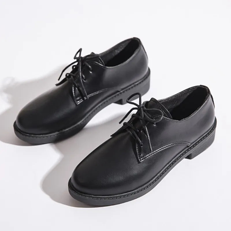 Laya | Klassieke Oxford schoenen voor dames – retro platte veterschoenen