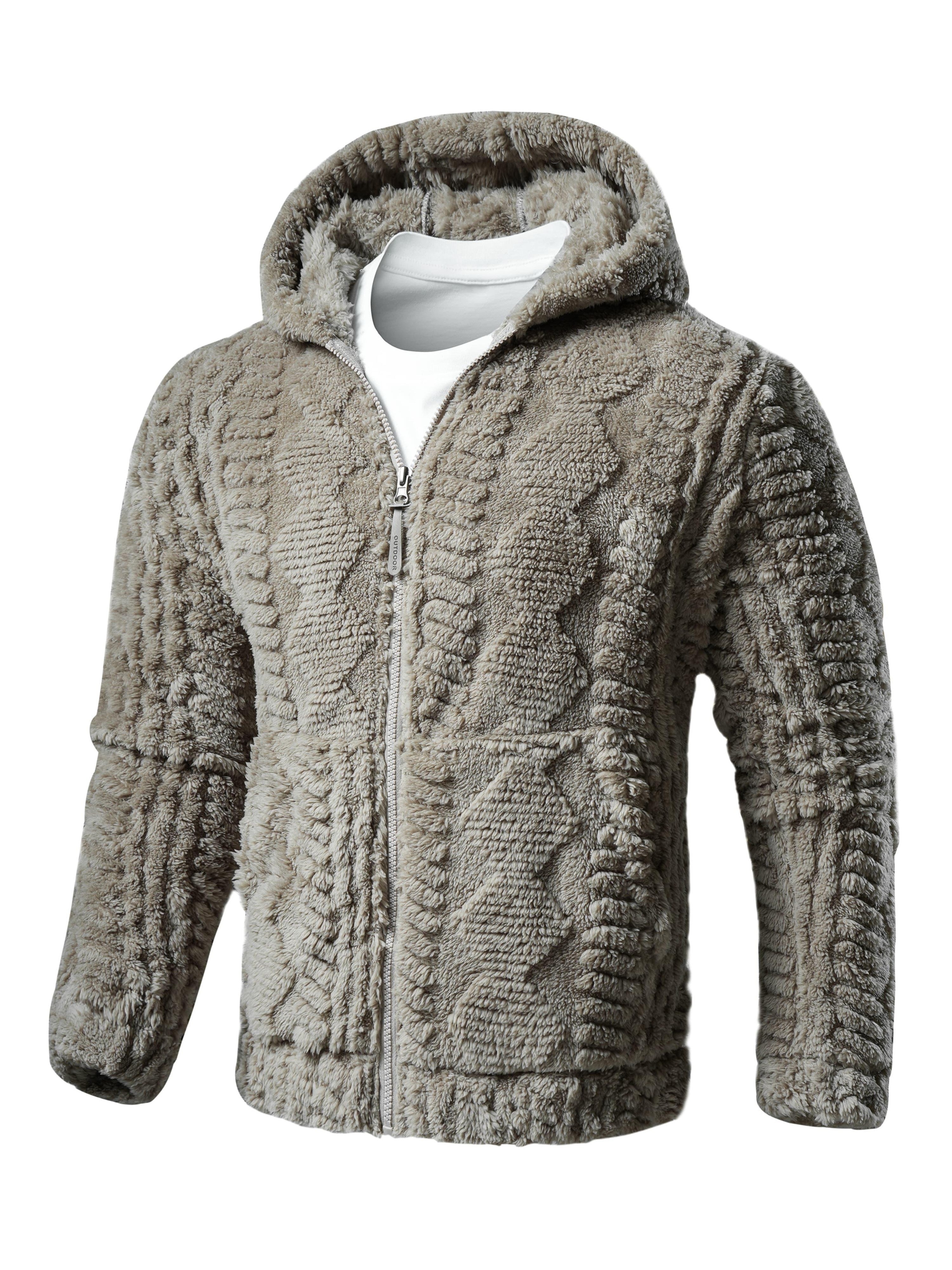 Taven | Lichtgewicht effen hoodiejas voor heren – Warme jas met ritssluiting en lange mouwen