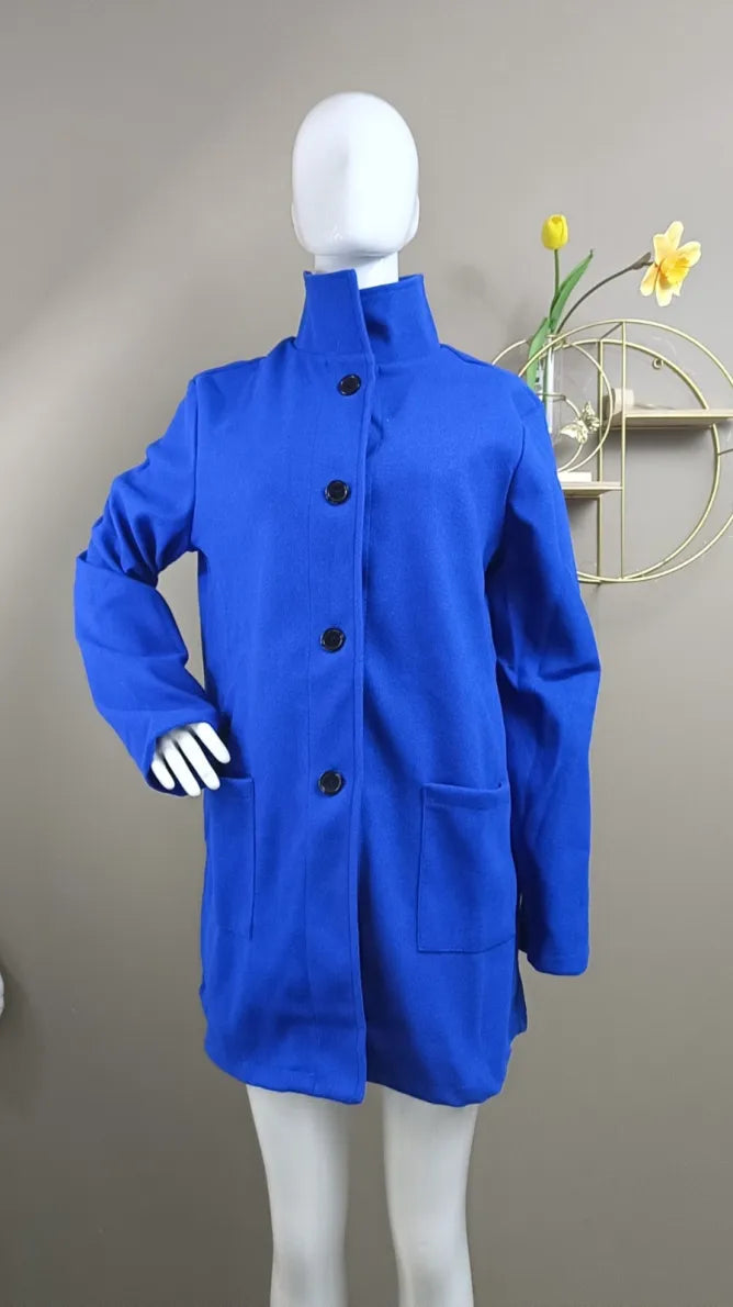 Orinda | Manteau long élégant pour femme avec fermeture boutonnée - vêtement d'extérieur ajusté, décontracté et chic 