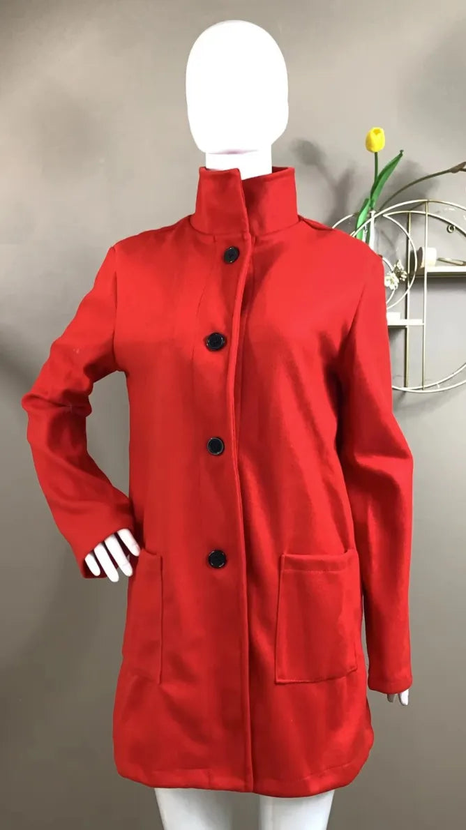 Orinda | Manteau long élégant pour femme avec fermeture boutonnée - vêtement d'extérieur ajusté, décontracté et chic 