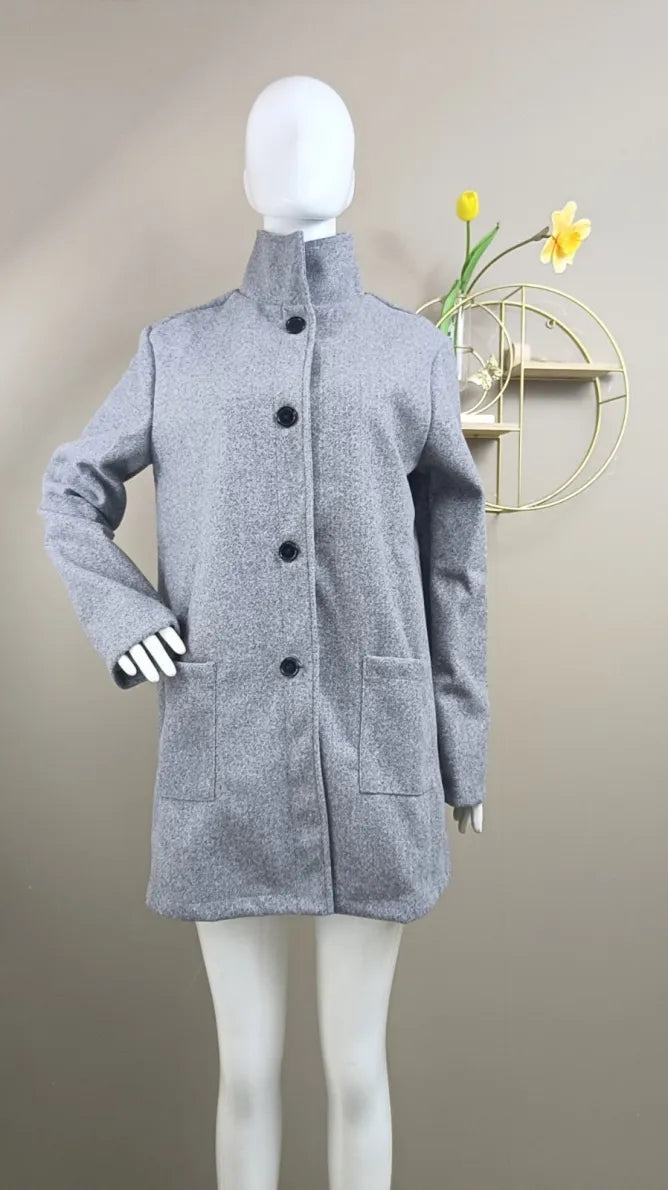 Orinda | Manteau long élégant pour femme avec fermeture boutonnée - vêtement d'extérieur ajusté, décontracté et chic 
