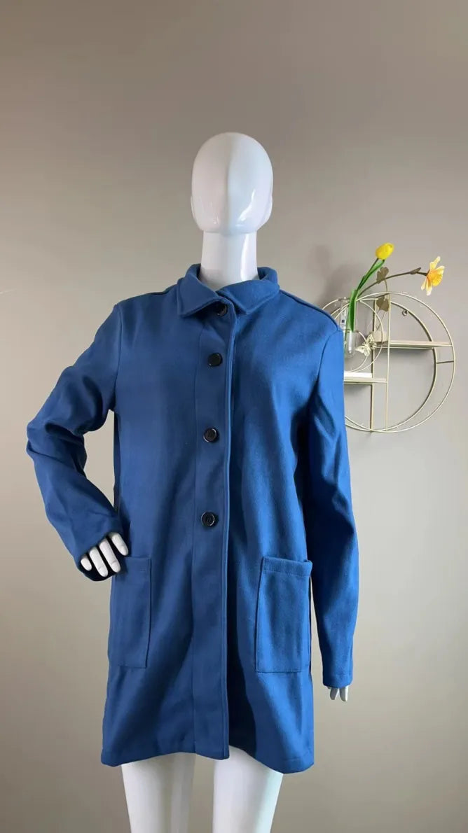 Orinda | Manteau long élégant pour femme avec fermeture boutonnée - vêtement d'extérieur ajusté, décontracté et chic 