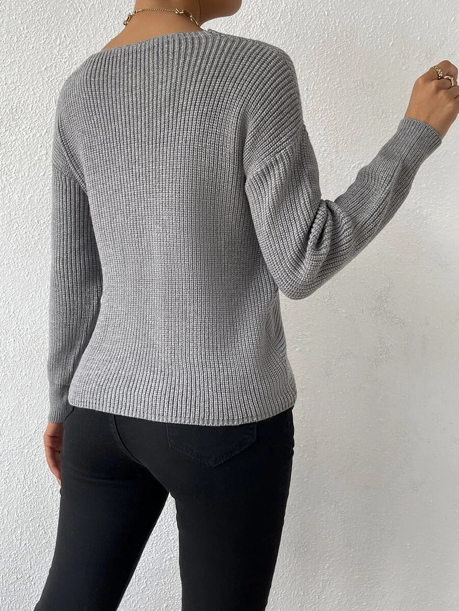 Cymbeline | Pull col V cache-cœur pour femme - Pull à manches longues, doux et chaud, idéal pour les tenues décontractées et de bureau