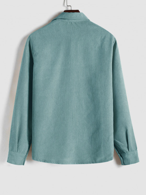 Yorien | Chemise à manches longues en velours côtelé pour homme – Classique, polyvalente et élégante