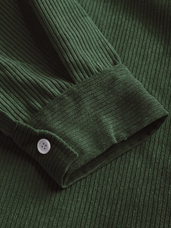 Yorien | Chemise à manches longues en velours côtelé pour homme – Classique, polyvalente et élégante