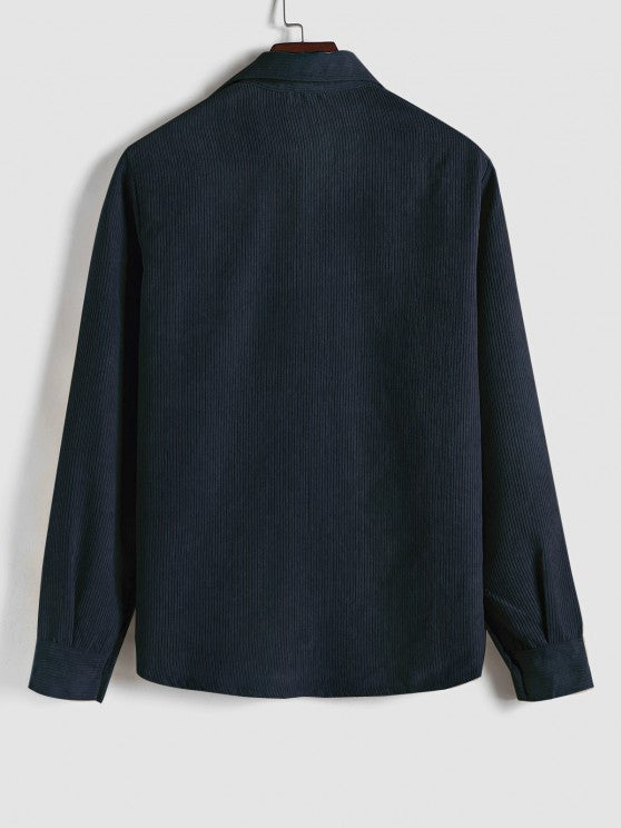 Yorien | Chemise à manches longues en velours côtelé pour homme – Classique, polyvalente et élégante