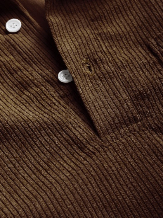 Yorien | Chemise à manches longues en velours côtelé pour homme – Classique, polyvalente et élégante