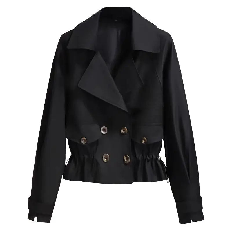 Kahlila | Trench-coat court chic d'inspiration coréenne pour femme – Vêtement d'extérieur léger et élégant