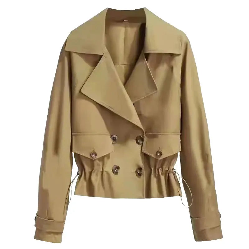 Kahlila | Schicker, koreanisch inspirierter kurzer Trenchcoat für Damen – Leichte, stylische Oberbekleidung