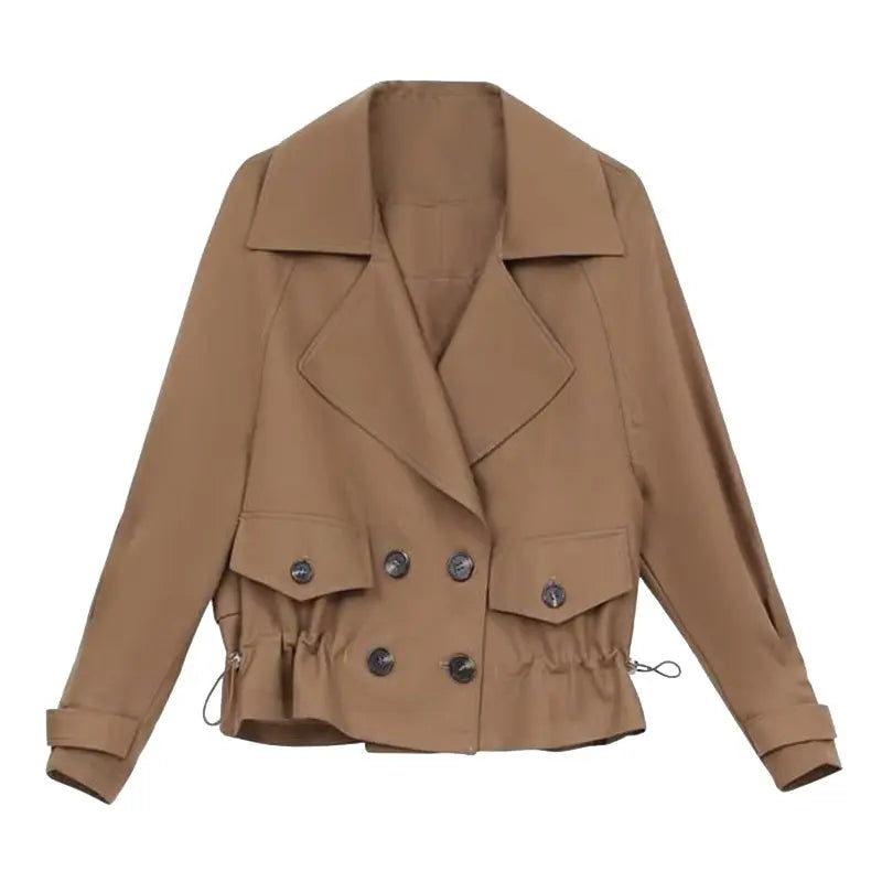 Kahlila | Trench-coat court chic d'inspiration coréenne pour femme – Vêtement d'extérieur léger et élégant