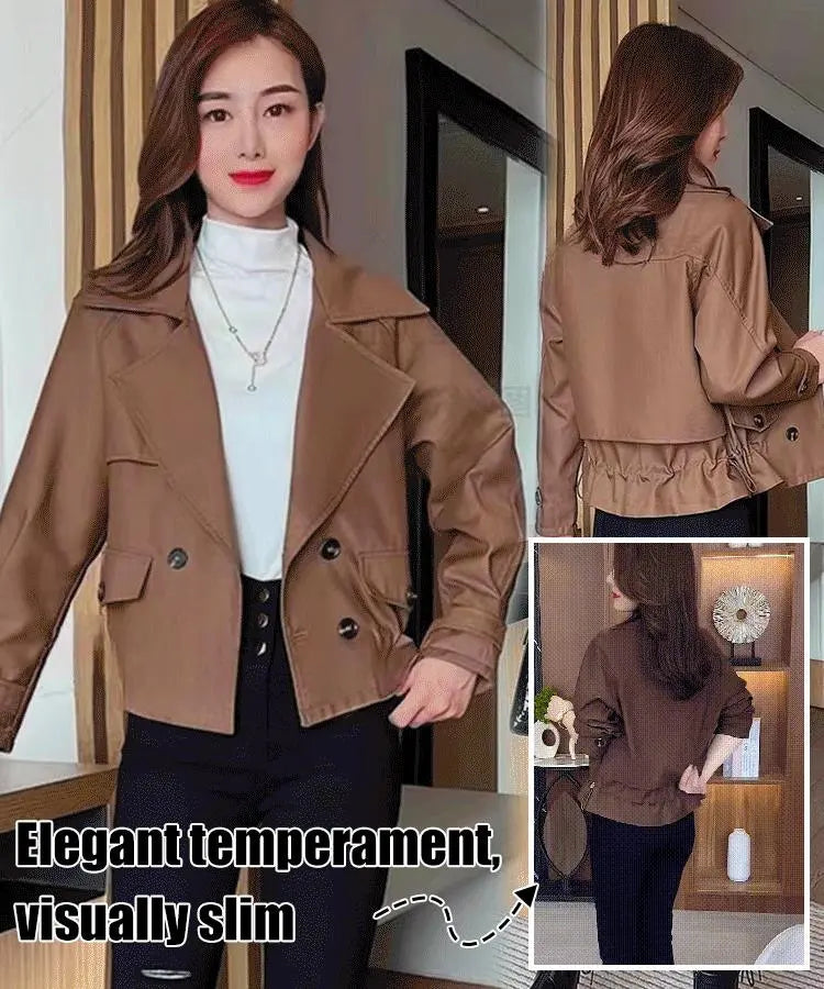 Kahlila | Schicker, koreanisch inspirierter kurzer Trenchcoat für Damen – Leichte, stylische Oberbekleidung